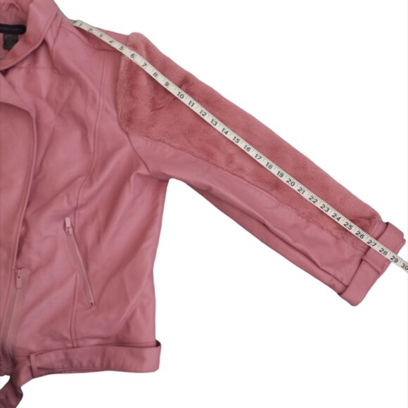 Ashley Stewart Women's Faux Fur Pink Jacket Coat Size 18/20 - Picture 5 of 12
